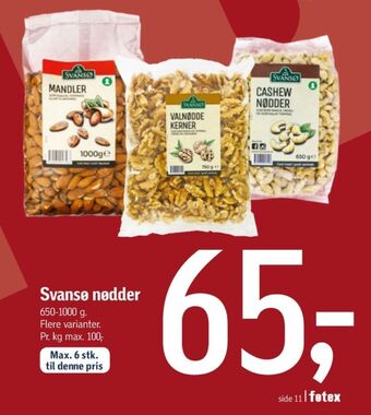 Føtex Svansø mandler tilbud