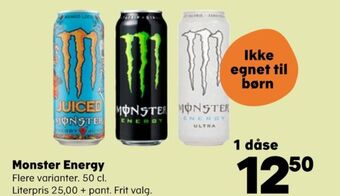 Kvickly Monster energidrik tilbud