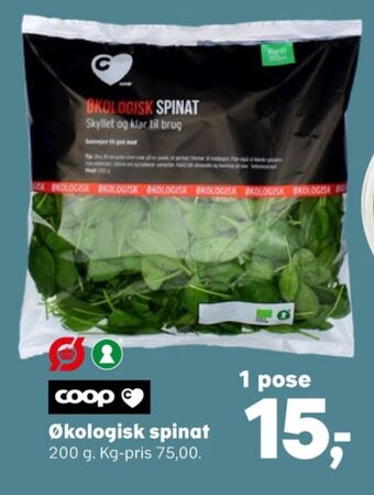 SuperBrugsen Coop c spinat tilbud