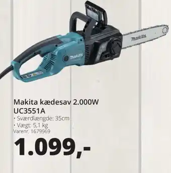 10-4 Byggecenter Makita Kædesav 2.000W UC3551A tilbud