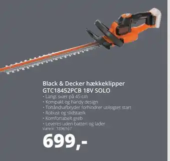 Black & Decker Hækkeklipper GTC18452PCB 18V SOLO