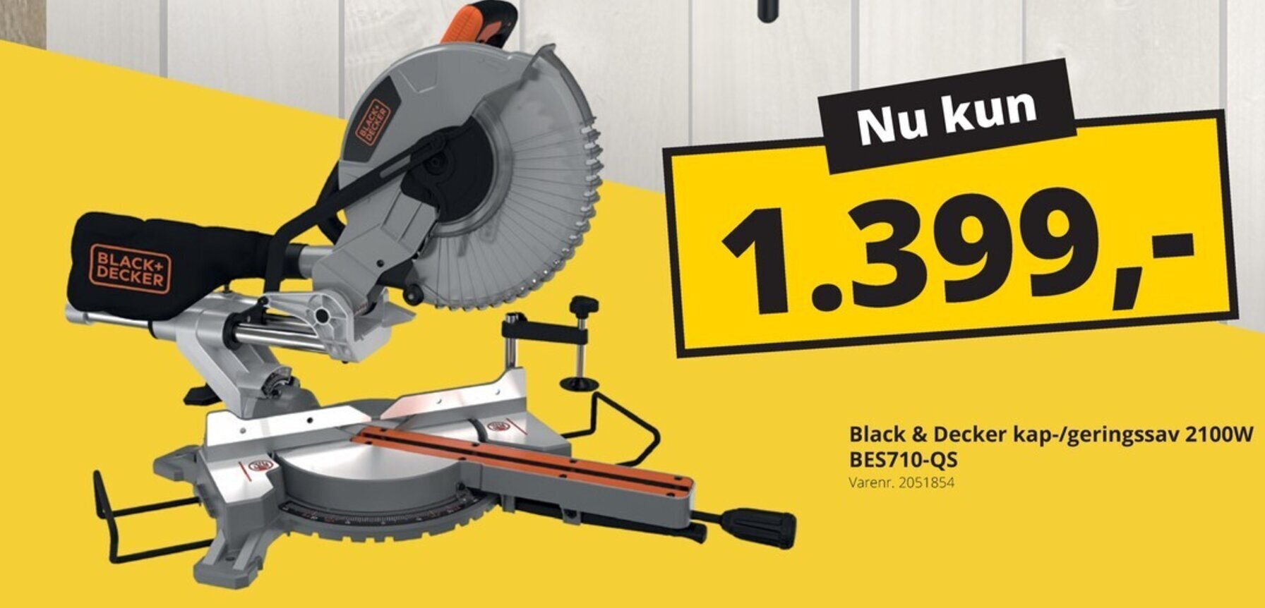 Black & Decker Kap-/Geringssav 2100W BES710-QS tilbud hos 10-4 Byggecenter