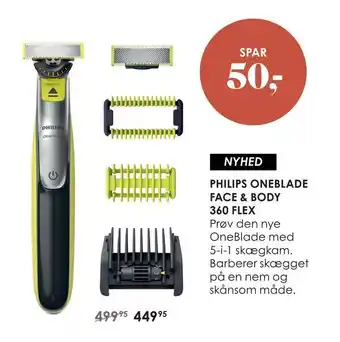 Matas Philips oneblade face & body 360 flex tilbud