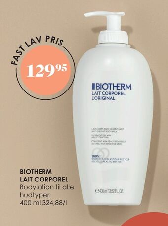 Matas Biotherm lait corporel tilbud