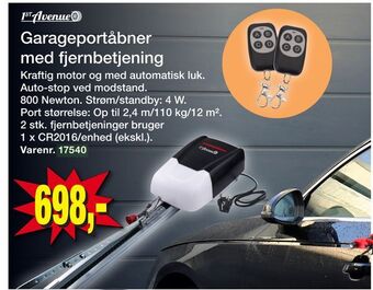 Harald Nyborg Garageportåbner med fjernbetjening tilbud