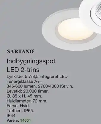 Harald Nyborg Indbygningsspot led 2-trins tilbud
