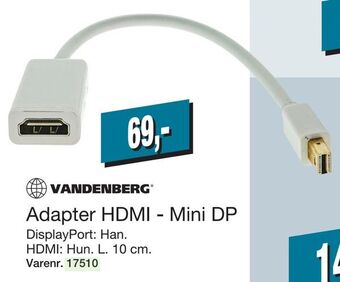 Harald Nyborg Adapter hdmi - mini dp tilbud