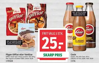 SPAR Pågen gifflar, vanillas el. cocio tilbud