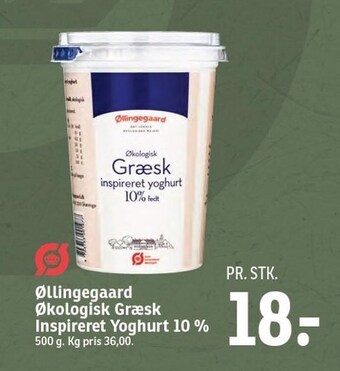SPAR Øllingegaard øko græsk inspireret yoghurt tilbud