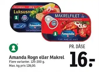 SPAR Amanda rogn el. makrel tilbud