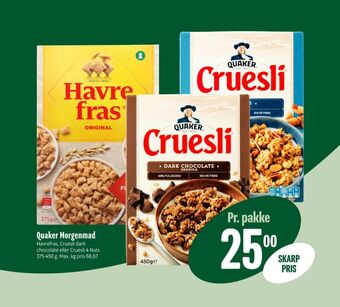 Min Købmand Quaker cruesli tilbud