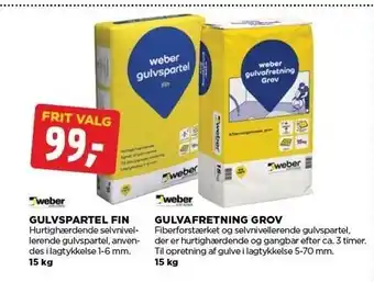Gulvspartel fin el gulvafretning grov