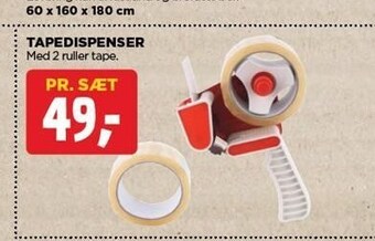 jem & fix Tapedispenser med 2 ruller tape tilbud