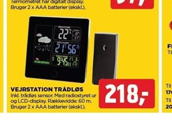 jem & fix Vejrstation trådløs tilbud