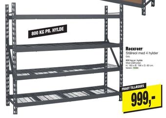 Harald Nyborg Stålreol med 4 hylder tilbud
