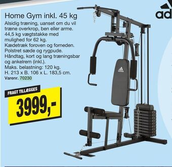 Harald Nyborg Home gym inkl. 45 kg tilbud