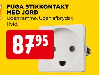 jem & fix Fuga stikkontakt med jord tilbud