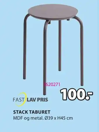 JYSK Fast Lav Pris Stack Taburet tilbud