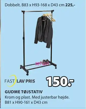JYSK Fast Lav Pris Gudme Tøjstativ tilbud