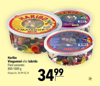 Citti Haribo vingummi eller lakrids tilbud