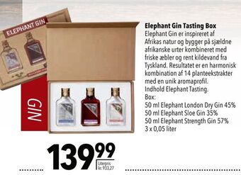 Citti Elephant gin tasting box tilbud