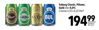 Citti Tuborg classic, pilsner, guld eller 0,0% tilbud