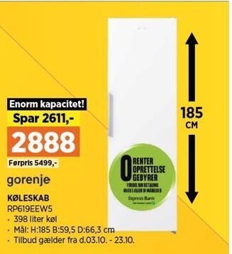 Power Køleskab tilbud