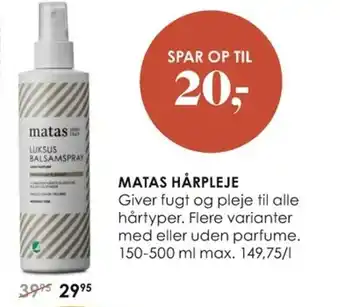 Matas Matas Luksus Balsamspray 200ml tilbud
