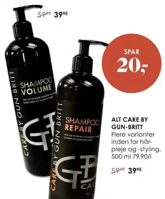 Matas Alt Care By Gun-Britt Shampoo Volume tilbud