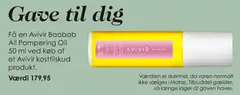 Matas Avivir Pampering Oil tilbud