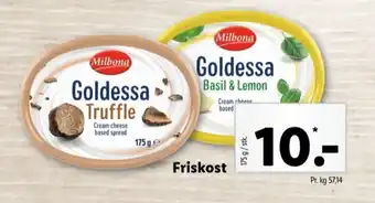 Lidl Goldessa smøreost truffle tilbud
