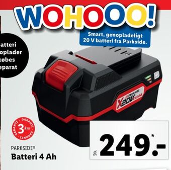 Lidl Parkside batteri tilbud