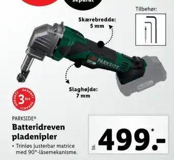 Lidl Parkside pladenipler tilbud