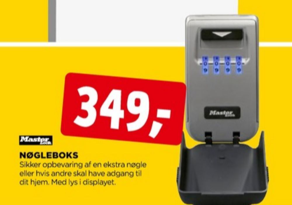 Master lock nøgleboks tilbud hos jem & fix