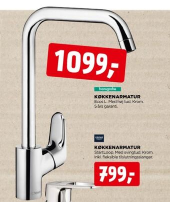 jem & fix Hansgrohe køkkenarmatur tilbud