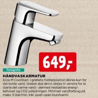 jem & fix Hansgrohe håndvaskarmatur tilbud