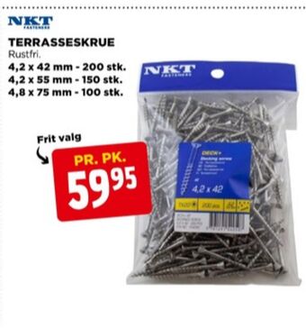 jem & fix Nkt fasteners skruer tilbud