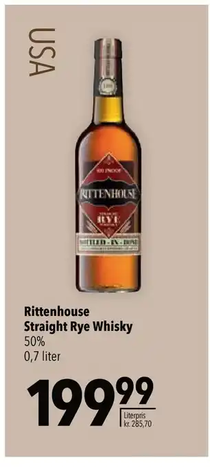 Citti Rittenhouse straight rye whisky tilbud