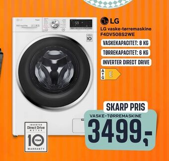 Skousen Lg vaske-tørremaskine f4dv508s2we tilbud