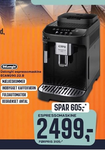 Skousen Delonghi espressomaskine tilbud
