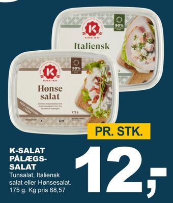 Let-Køb K-salat italiensk salat tilbud