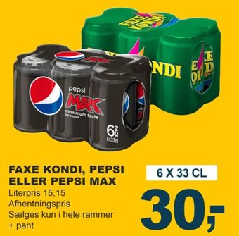 Let-Køb Pepsi max cola tilbud