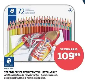 Bog & idé Staedtler farveblyanter i metalæske tilbud