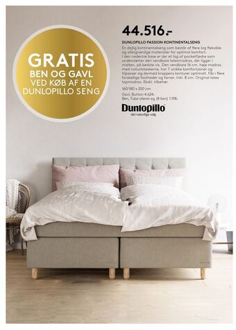 SengeSpecialisten Dunlopillo passion kontinentalseng tilbud