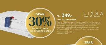 SengeSpecialisten Lixra rullemadrasser tilbud