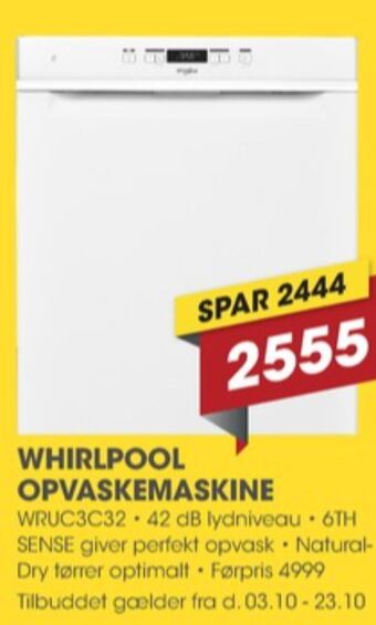 Punkt1 Whirlpool opvaskemaskine tilbud