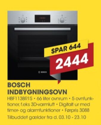 Punkt1 Bosch indbygningsovn tilbud