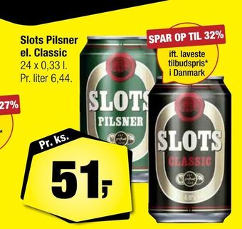 Calle Slots pilsner el. classic tilbud