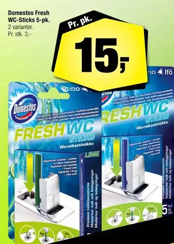 Domestos fresh wc-sticks 5-pk