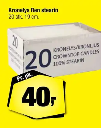 Kronelys ren stearin